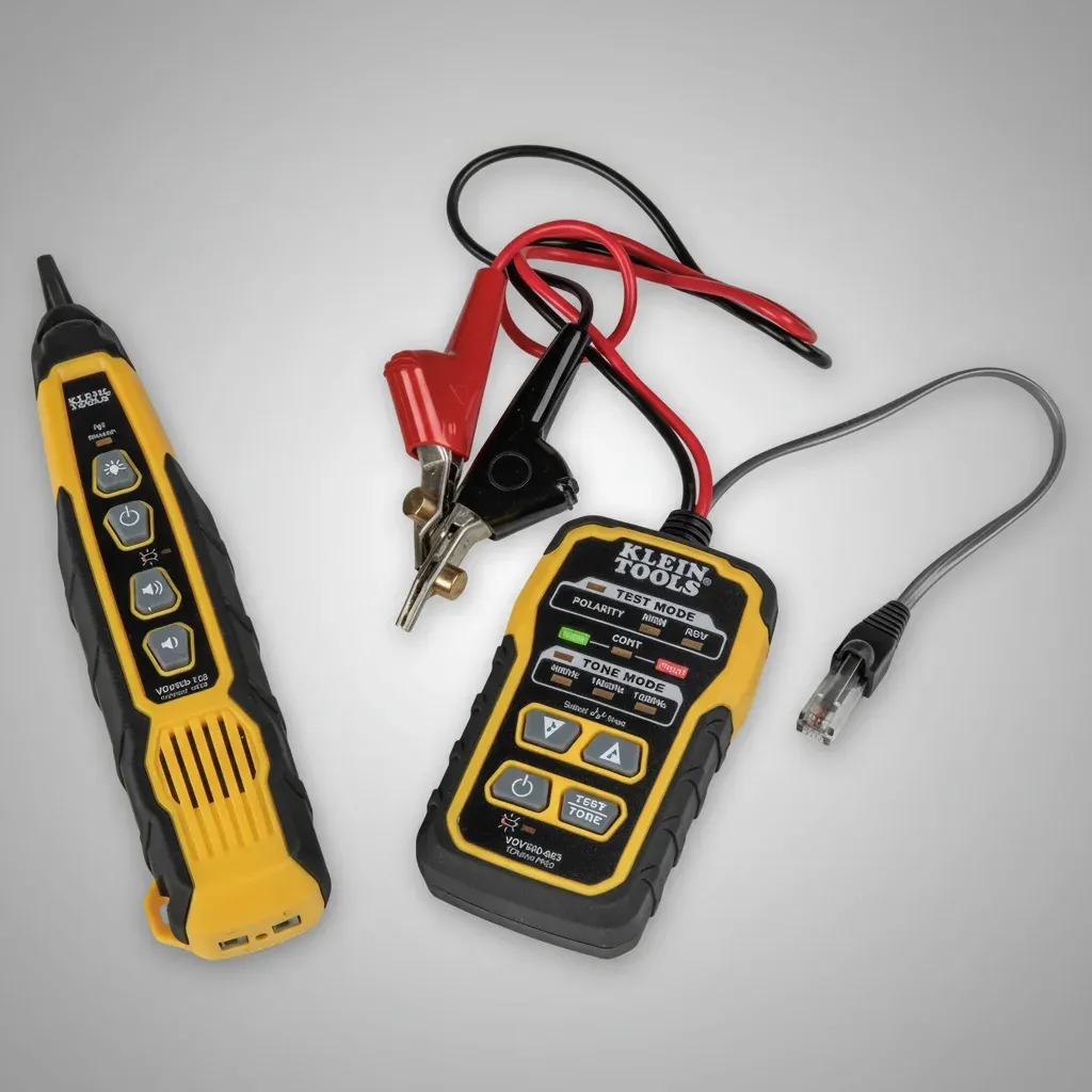 Electrical testing tools and safety equipment for professional use.